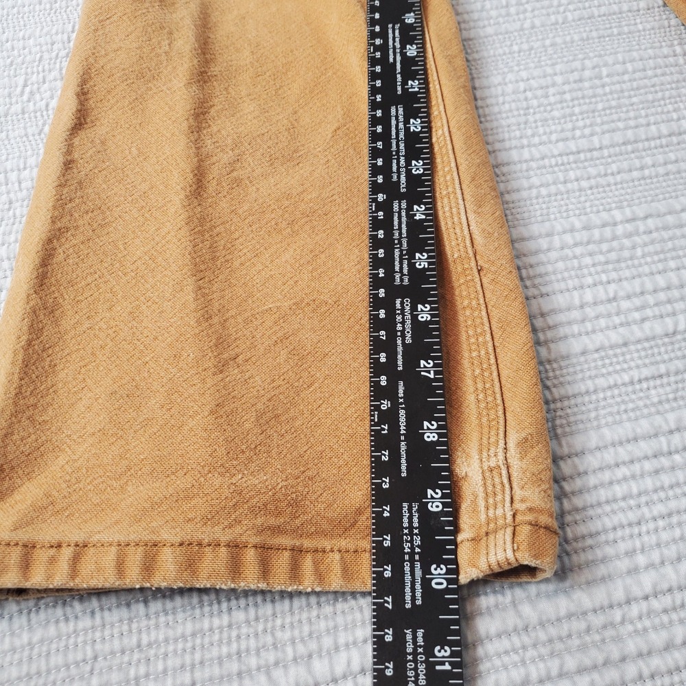 Carhartt Relaxed Fit Carpenter Pants Duck Brown Cotton Canvas 33x32 Mens - Picture 4 of 8